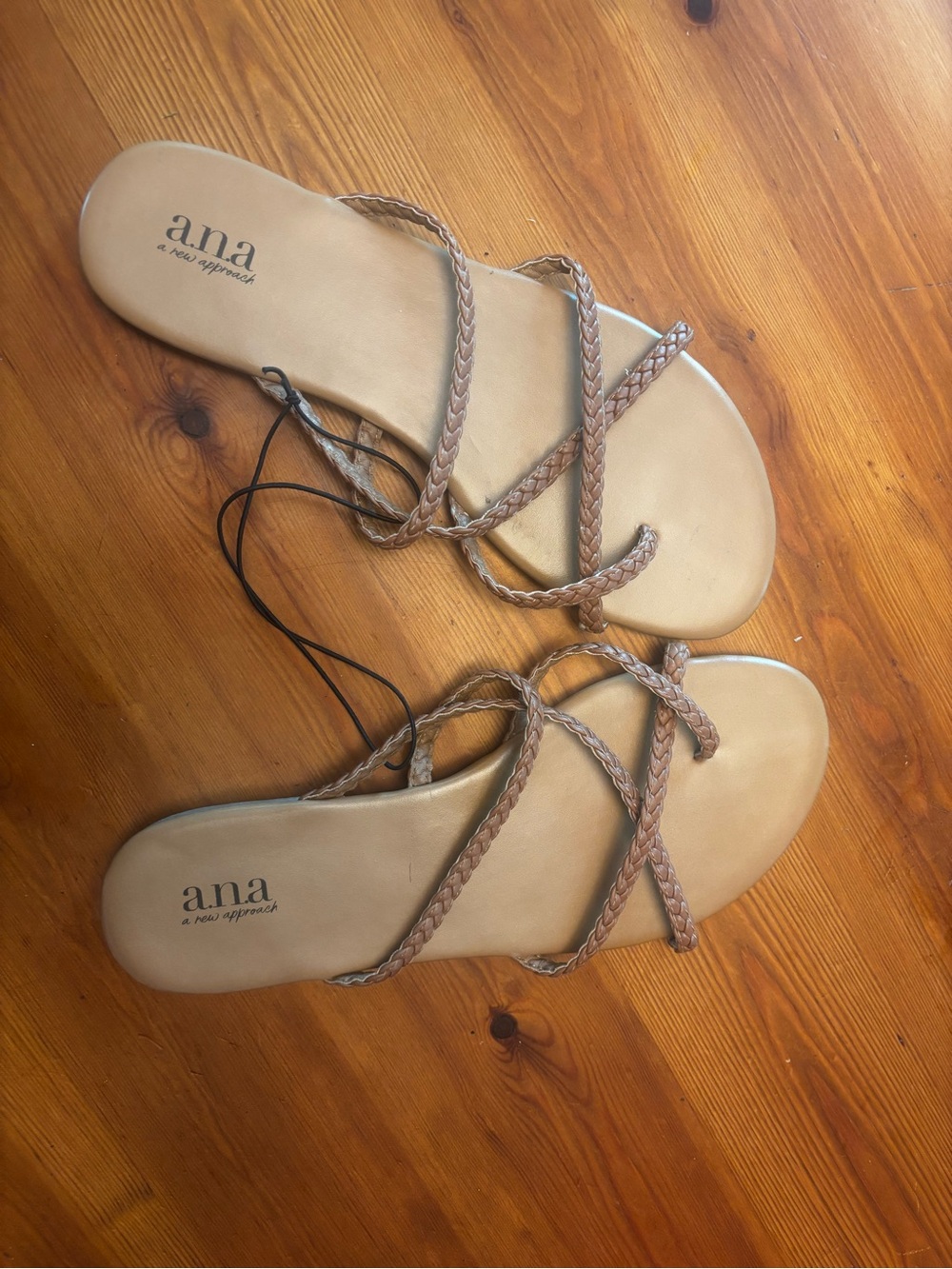 a.n.a Braided Tan Strappy Women’s Sandals